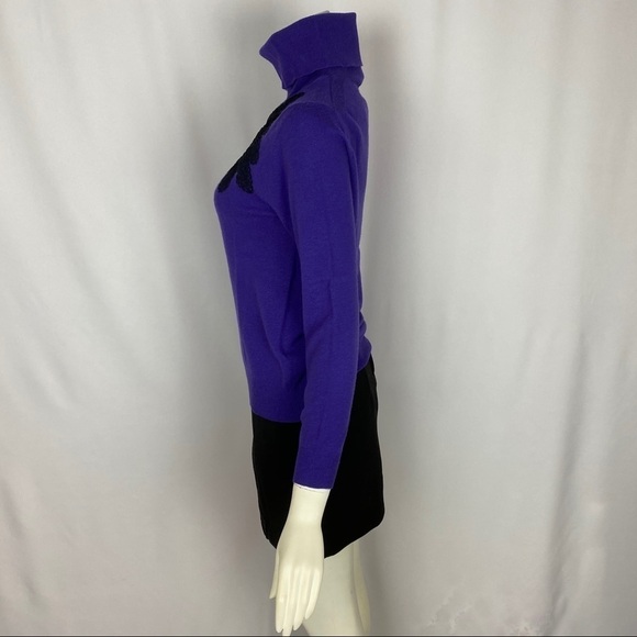 3.1 Phillip Lim Merino Wool Purple Turtleneck Sweater Size Medium - Picture 6 of 8